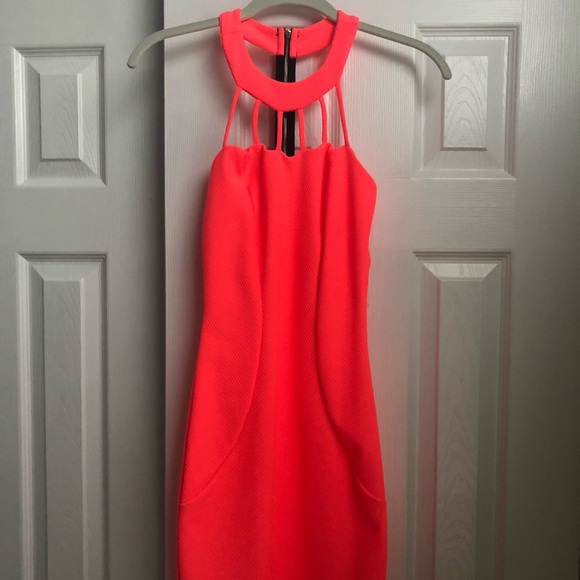 Charolette Russe Neon Pink Party Dress - Picture 1 of 5